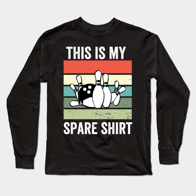 Bowling This Is My Spare Bowling Ball Bowling Long Sleeve T-Shirt by madani04